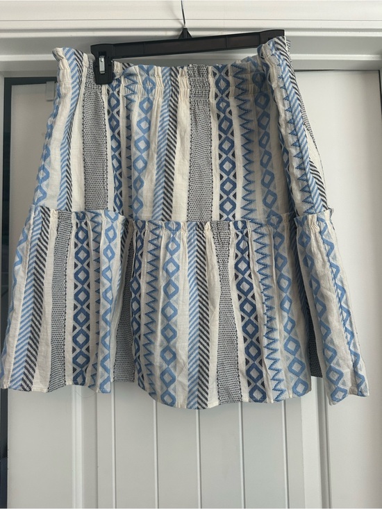 LOFT Dresses & Skirts - Women’s Loft Outlet XL Blue, White and Grey Geometric Tiered Skirt